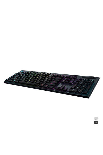 logitech G915 Lightspeed RGB كامل الحجم أسود إنجليزي Q لوحة مفاتيح الألعاب اللاسلكية