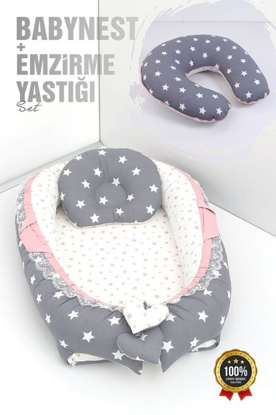 Umaybebek Babynest Baby Sleeping Bed 0-2 Years Old Breastfeeding Pillow 60X60 cm
