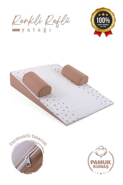 Umaybebek Baby Reflux Bed, Zippered, Washable Cover, Mattress, Cotton Fabric