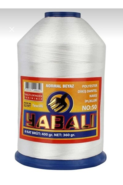 Yabalı Oya Dantel Ipliği No:50 Normalbeyaz 400 gr