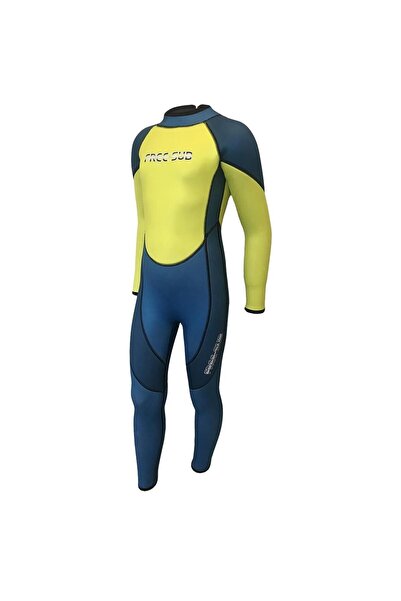Free-Sub 3mm Çocuk Sörf Scuba Tüplü Dalış Elbisesi Wetsuit Blue