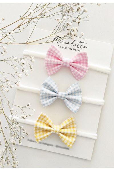 Miccolatte Baby Pitikare 3-Piece Bow Bandana Set