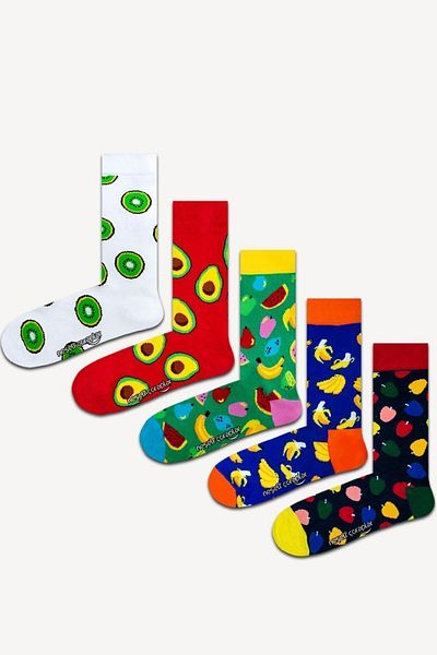 Neşeli Çoraplar Set of 5 Fruits Colored Socks
