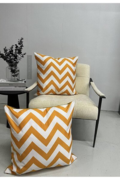Palmia Home Zigzag Desenli Dekoratif 2'li Minder Kılıfı Seti 60 X 60 cm