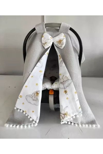 Azra design Stroller Cover and Stroller Cushion (muslin)