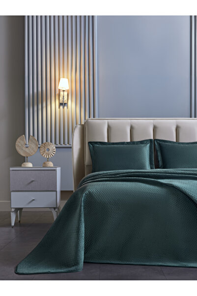 Doqu Home Napoli Yatak Örtüsü Çift Kişilik - Yeşil
