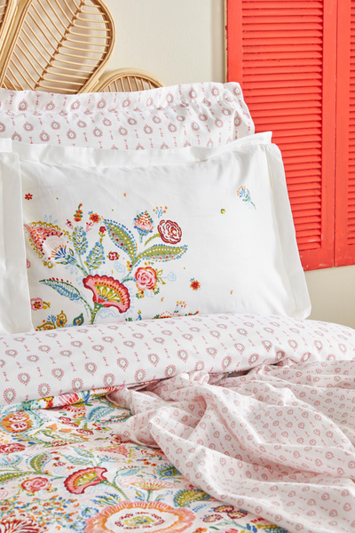 Karaca Home Sarthe %100 Pamuk Çift Kişilik Nevresim Pike Takımı Multicolor