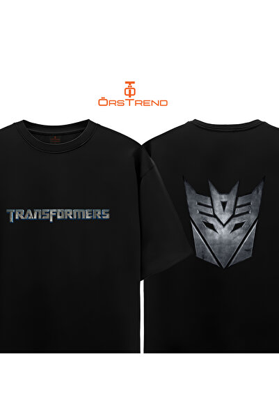 ÖRSTREND Transformers Decepticon Baskılı Oversize Tişört