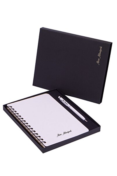 Kitaplı Hediye Muhasebeciye Kişiye Özel Defter Kalem Seti - Kurumsal Hediye Kutusu