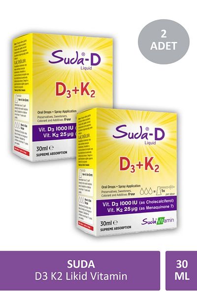 Suda Vitamin D3 K2 LiquidVitamin- 30mlx2 Pieces