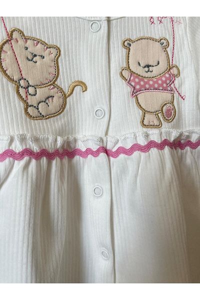 MBK GARDEN Cute Animal Embroidered Set for Baby Girl - 0-3 Months (Newborn), 3-6 Months