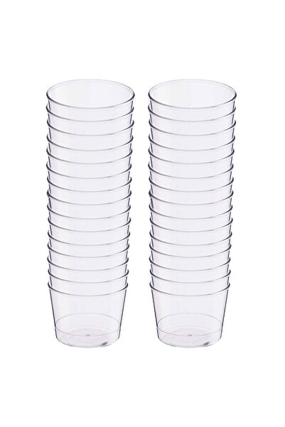 Kullan At Market Plastik Kristal Silindir Tatlı Kasesi 250Cc 30Lu