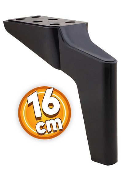Badem10 Logan Mobilier de lux Canapea Masuta de cafea Unitate TV Picioare Fotoliu 16 Cm Picioare de bază negre