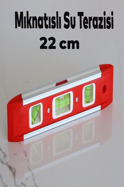 Badem10 Mini Su Terazisi 22 Cm İnşaat Duvar Fayans Marangoz Mühendislik Eğik Ölçüm Aluminyum