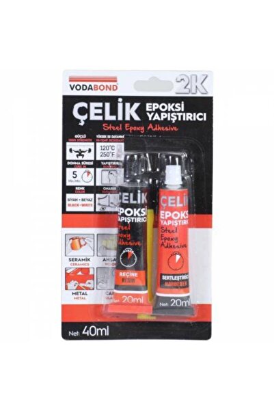 Vodabond Seramik Ahşap Metal Plastik Cam Çelik Epoksi Yapıştırıcı 20+20 Ml