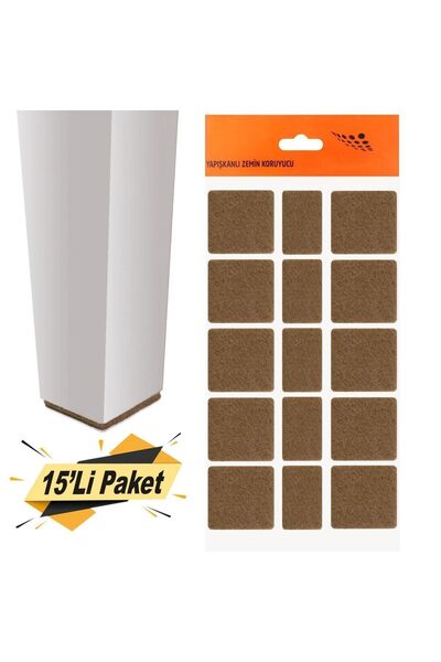 Badem10 Yapışkanlı Mobilya Masa Sandalye Altı Zemin Ayak Koruyucu Kaydırmaz K...