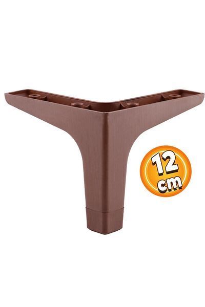 Badem10 Canapea de lux din sidef - 12 cm picior de fotoliu pentru unitate TV cu model din lemn de nuc (4 bucăți)