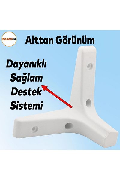 Badem10 Mobilier de lux Sedef Canapea Masuta de cafea Unitate TV Picioare 10 Cm Picioare de bază albe