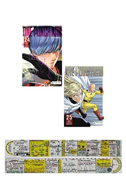 Akıl Çelen Kitaplar One-Punch Man 24-25. Ciltler Manga Seti + Matematik Öğret...