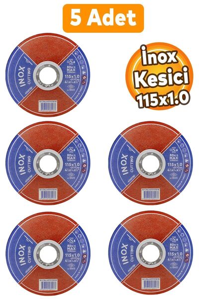 Badem10 115x1x22 mm İnox Kesici Spiral Avuç İçi Taşlama Ahşap Metal Zımpara K...