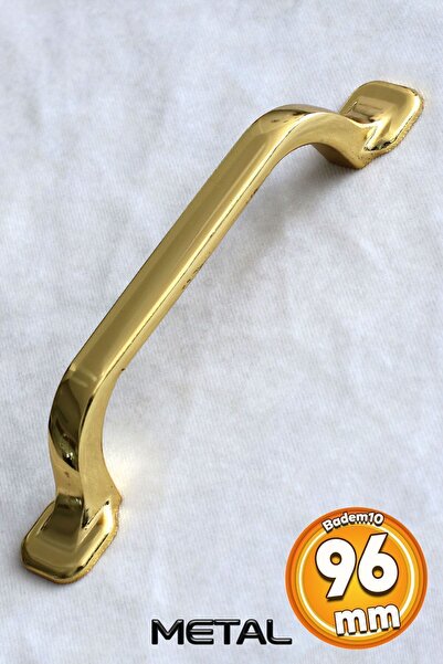 Badem10 Zümre Kulp (96 MM-9.6 CM) Gold Altın Mobilya Mutfak Dolabı Çekmece Do...