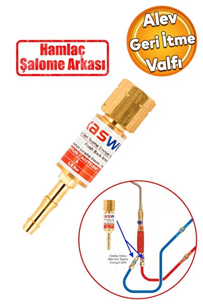 Badem10 Kasweld Alev Geri Tepme Valfi Oksijen Kaynak 3005 A Gaz Asitelen Tüp ...