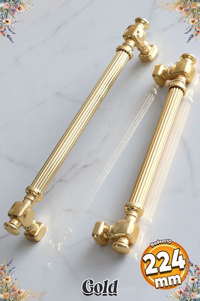 Badem10 Talas Golden Line Metal 224 Mm 22,4 Cm Mobilier Bucătărie Sertar Dulap Dulap Mâner Mâner