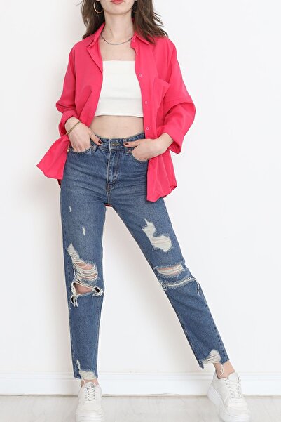 Moka Shopin Fuchsia Single Pocket Shirt - MokaShopin 203.1247