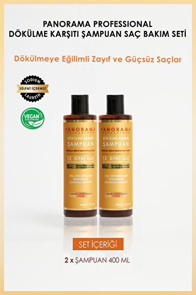 PANORAMA PROFESSIONAL Professional Dökülme Karşıtı 2'li Şampuan Set 2*400 ml ...