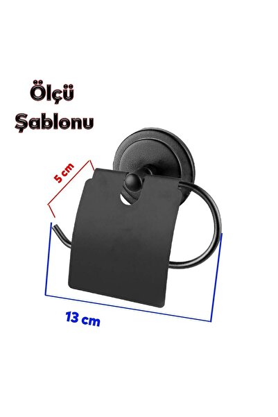 Badem10 Чорний метал - Клейкий туалетний папір для ванної кімнати, тримач і пристрій для підвішування