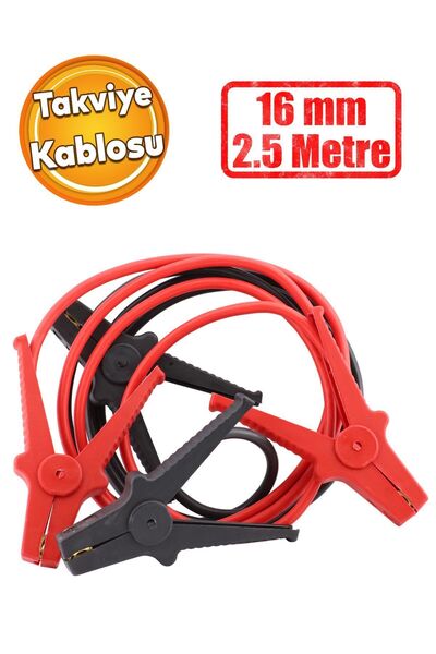 Badem10 Çantalı Akü Takviye Kablosu 2.5 Metre Araç Araba Otomobil Oto Akümüla...