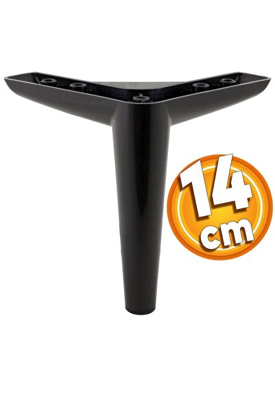 Badem10 Piko Lüks Mobilya Kanepe Sehpa Tv Ünitesi Koltuk Ayağı 14 Cm Siyah Ba...