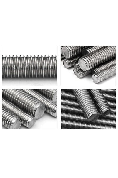 Badem10 (M6) 1 Metre Saplama Galvanizli Gijon Rot Tij Başsız Civata