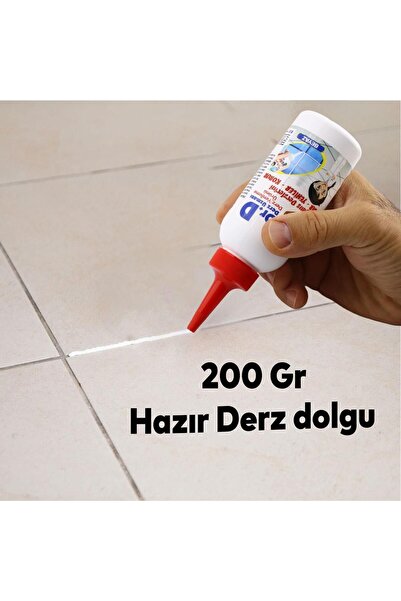 Badem10 Fayans Arası Beyaz Hazır Derz Dolgusu 200 gr Tamir Derz Yenileme Dolgusu