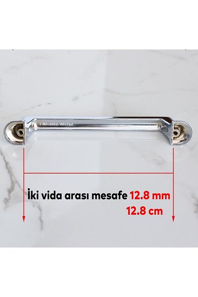 Badem10 Metal cromat 128 mm-12,8 cm Mobilier Bucătărie Sertar Dulap Ușă Dulap Mâner Mâner