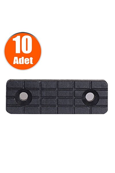 Badem10 Plastik Takoz Ayak Baza Papucu Siyah Denge Çubuğu Takozu 5 Cm (10 ADET)