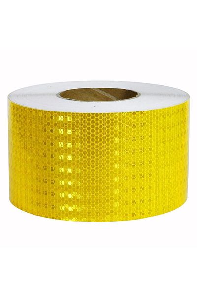Badem10 Yellow Reflective Highlighter Strip Tape - 7.5 cm 5 Meters Warning Tape
