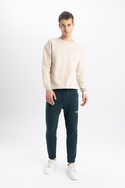 DeFacto Regular Fit Sweatpants with Zipper and Lace-Up Elastic Waist - Y5511Az23Au