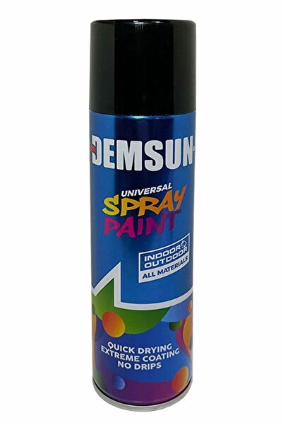 DEMSUN Akrilik Efektli Sprey Boya Parlak Siyah 200 ml Ral9005