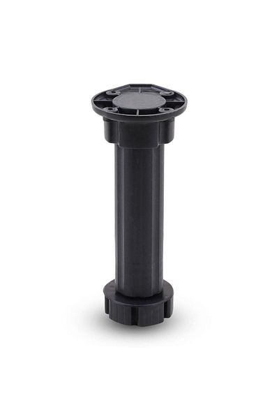 Badem10 Picioare negre de echilibru de 15 cm - Dulap reglabil și ridicător de blat de bucătărie (10 buc.)