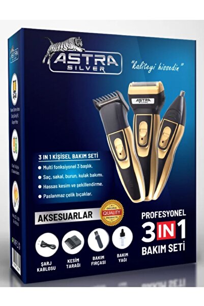 Genel Markalar Astra Profesyonel Multi Foksiyonel Üç Başlıklı Tıraş Makinesi ...