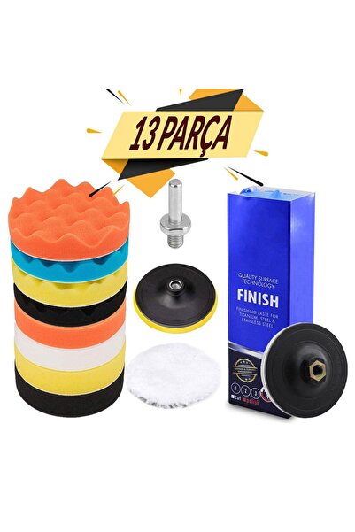 Badem10 Pasta Cila Polisaj Süngeri Pedi Seti 115 Mm Otomotiv Parlatıcı Metal ...