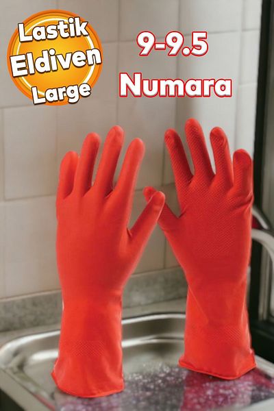 Badem10 Cleaning Dish Washing Clothes Health Industry Food Multi-Purpose Gloves Large 9-9.5 Size 1 Pair
