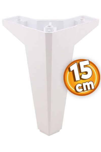 Badem10 Picioare de bază albe de 15 cm - Mobilier de lux din cedru Canapea, Unitate TV Picioare Fotoliu
