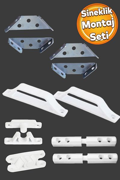 Badem10 Pimapen Set of 10 Pvc Window Door Screen and Mount - Plastic Handle and Hinge Snap Handle