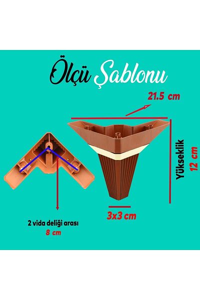 Badem10 Mobilier de lux Alcazar - 12 Cm Nuc Aur Canapea Masuta de cafea Unitate TV Fotel Picior