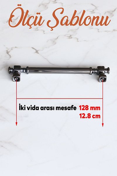 Badem10 Mâner metalic plat afumat Talas 128 mm Mobilier Bucătărie Sertar Dulap Mânere dulap Mâner