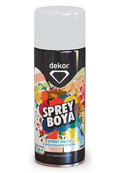 Dekor Akrilik Efektli Sprey Boya Mat Beyaz 400 ml
