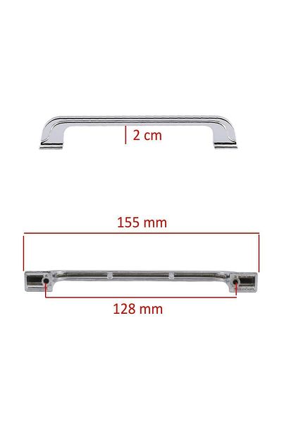 Badem10 Alperen 128 mm Mobilier drept Sertar Bucătărie Mâner Ușă Dulap Mânere Metal Cromat