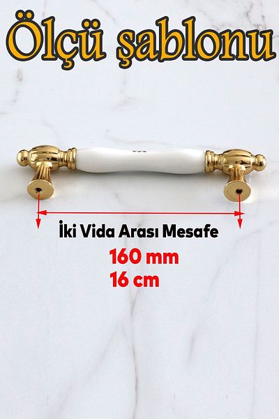 Badem10 Pepuza (PREMIUM) Porțelan Real Aur Aur 128 Mm Mobilier Bucătărie Sertar Dulap Mâner Mâner